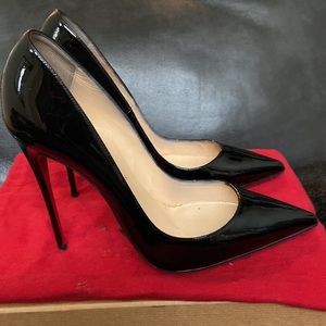 100% Authentic Christian Louboutin black patent pump